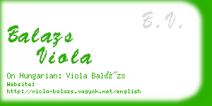 balazs viola business card